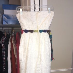 White halter dress from Anthropologie